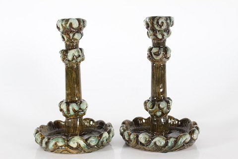 Thorvald BindesbøllArt Nouveau pair of candle sticks
