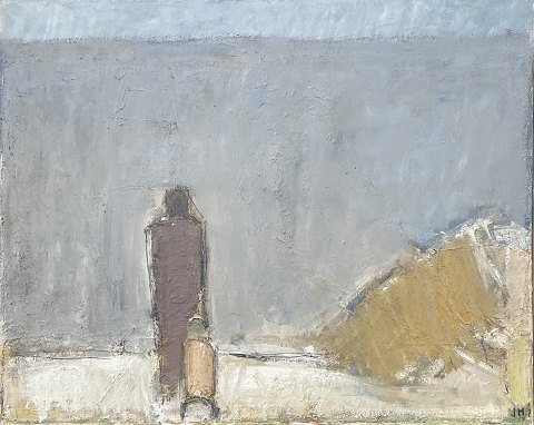 Motif from "Læsø" Oil on canvas in a new natural frame. Beautiful classic 
painting.