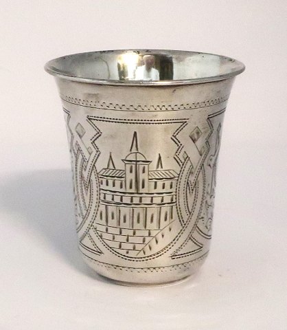 Russia. Silver goblet (84). Height 7.5 cm. Diameter 7 cm. Produced 1888
