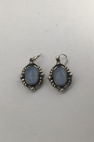 Georg Jensen Sterling Sølv Års Øreringe 2018 (Månesten)