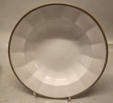 Palace 8547-1535 Small rim soup plate ca 21,2 cm  (604) gold & grey lines  Angular Royal Copenhagen Tableware (Palads)