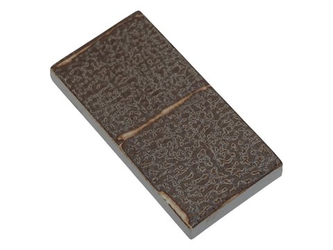 Royal Copenhagen keramikLille firkantet Baca kakkel 7,5 cm.