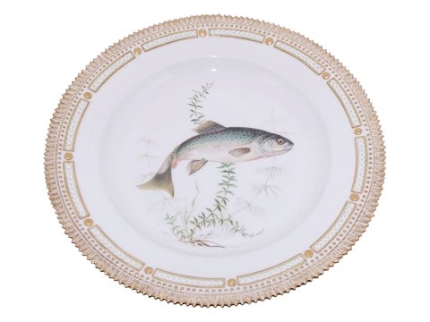 Flora DanicaMiddagstallerken med fisk 25,5 cm. #3549