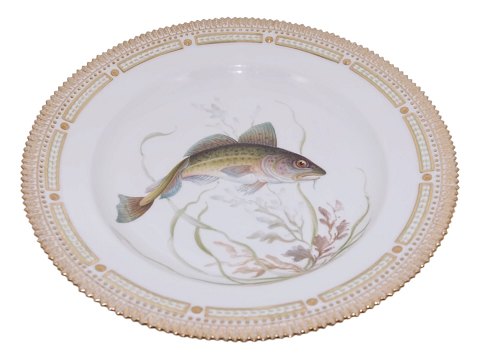 Flora DanicaMiddagstallerken med fisk 25,5 cm. #3549