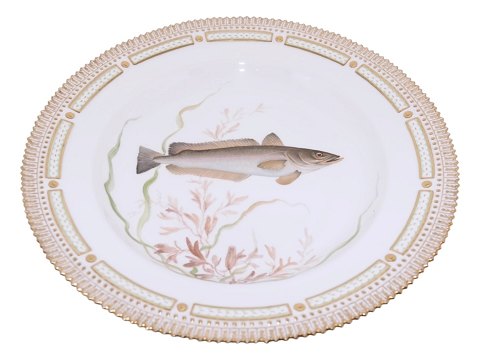 Flora DanicaMiddagstallerken med fisk 25,5 cm. #3549