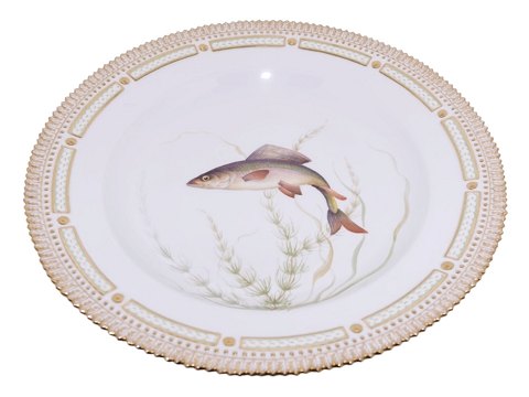 Flora DanicaMiddagstallerken med fisk 25,5 cm. #3549