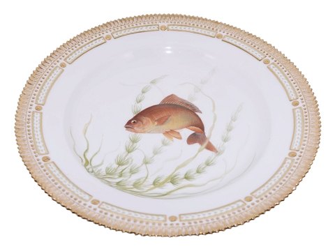 Flora DanicaMiddagstallerken med fisk 25,5 cm. #3549