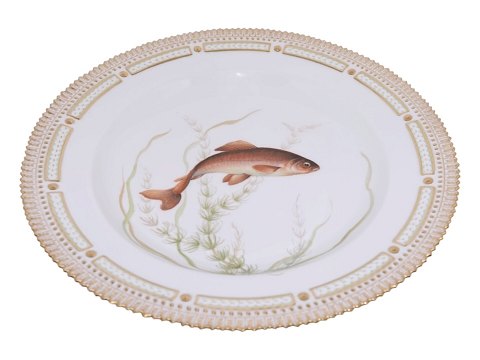 Flora DanicaMiddagstallerken med fisk 25,5 cm. #3549