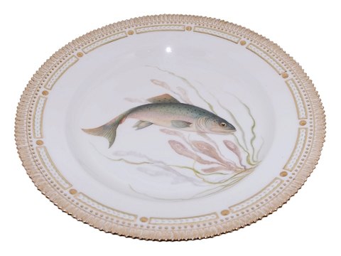Flora DanicaMiddagstallerken med fisk 25,5 cm. #3549