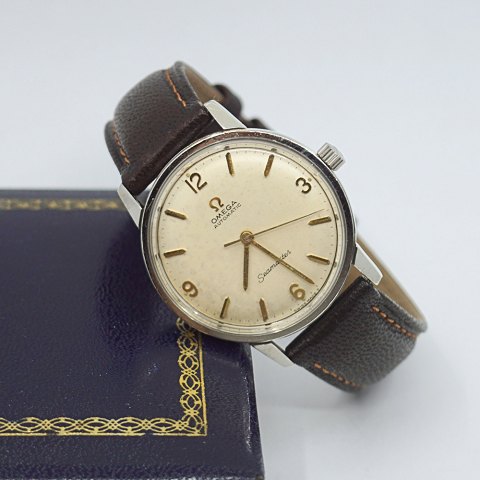 Omega; Seamaster wristwatch in steel, 1965/66