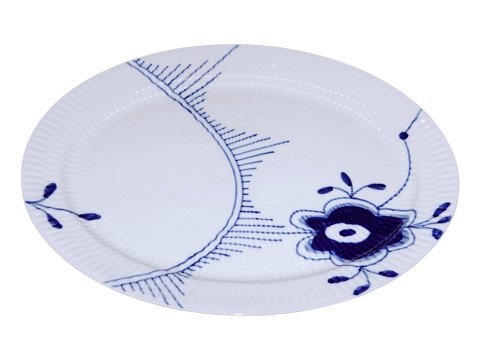 Blå Mega MusselmaletOval middagstallerken 28 cm.