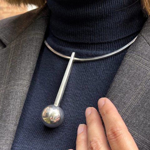 Andreas Mikkelsen; Necklace in silver, no. 16