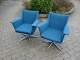 A pair of recliners rotary stokkel in blue wool in Danish design from the 1960s. The price for the pair is 4800 Dkr 5000 m2 showroom