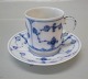 Kongelig Dansk Porcelæn Musselmalet 094-1 Mokkakop, tynd 4,5 cm og underkop 9 cm før 1923