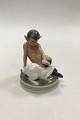 Royal Copenhagen Figur Faun med Kanin No. 439