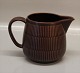 Marselis Ribbed Aluminia Faience Royal Copenhagen Brown Milch Pitcher ca. 13 x 19 cm