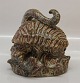 Royal Copenhagen Art Pottery21412 RC Hedgehog and snake, Knud Kyhn Sept. 1956 21 x 21 x 17 cm
