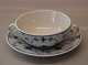 Blue Fluted Danish Porcelain 2261-1 Soupcup with two handles 16 cm & saucer 17.5 cm