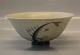 Aluminia kunstfajance 32-41 Aluminia rund frugtskål med fiskedekoration 8 x 18 
cm ca 1927 Mat porcelæn