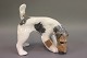 Kongelig porcelænsfigur, Ruhåret Foxterrier, nr. 3020.Flot stand