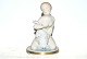 Royal Copenhagen over glaze Figure, Kneeling girl with Swan