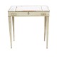 Writing desk, grey/white decorated. Manufactured around 1800