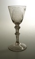 Norwegian wine glass with double monogram and dated in 1770Nøstetangen