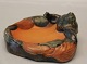 Keramik fra P. Ipsens Enke Kgl. Hof. Terracottafabrik 1843-1955 251 XVII Snail on tray 6 x 16 cm