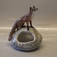 Royal Copenhagen 0546 RC Fox on hollow mound Erik Nielsen 1904 16 x 10 cm