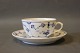 Royal Copenhagen blue fluted chocolatecup with saucer, no.: 1/465.5000m2 showroom.
