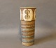 Tall stoneware vase in light colours by Søholm, stamped no.: 3602/3.5000m2 showroom.