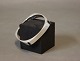 Bangle in 925 sterling silver with onyx by Hans Hansen, stamped 256E.5000m2 showroom.
