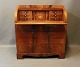 Bureau in handpolished mahogany with inlaid fruit wood from the 1880s Copenhagen.