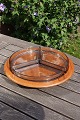 Cabaret dish on swivel foot in teak by Digsmed, Denmark