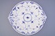 Royal Copenhagen, blue fluted half lace; A cake dish of porcelain #666