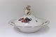 Royal Copenhagen. Saxon flower. Round covered dish. Height 16 cm. Diameter 27 cm. Produced before 1890. (1 quality)