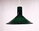 Dark green P&T glass pendant by Michael Bang for Holmegaard.
5000m2 showroom.