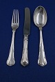 Herregaard Danish silver cutlery, settings dinner cutlery of 3 pieces