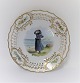 Royal Copenhagen. Plate with open-work border. Diameter 19 cm. Motiv; Girl from Blaavandshuk. Produced before 1923.