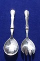 Danish silver flatware, salad set with stainless steel