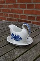 Blue Flower Plain Danish porcelain. Sauce boats on fixed stand