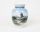 Vase with motif of a church, no.: 4661, by Royal Copenhagen.5000m2 showroom.