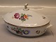 493-1702 Small lidded vegetable bowl 18 x 24 cm  - lid perfect Royal Copenhagen Saxon Flower