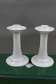 White Magnolia Danish porcelain, pair of high 
candlesticks 14cm