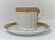 Royal Copenhagen. Fan with gold. Espresso cups. Model 11548. There are 6 pieces in stock. The price is per piece. (1 quality)