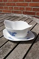 Blue Flower Plain Danish porcelain. Sauce boats on 

fixed stand