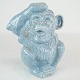 Ceramic figure in the shape of a monkey with light blue glaze from the 1960s. 5000m2 showroom