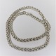 Silver FOPE Star necklace 90 cm (925S / 18kt). Long silver necklace with gold rings inside