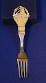 Michelsen Christmas fork 1924 of Danish gilt sterling silver