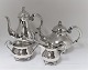 Silver tea and coffee service (830). Consisting of teapot, coffee pot, cream jug 
and sugar bowl.